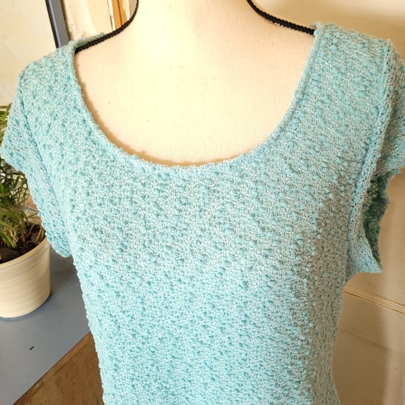 Wet Seal Blue Sparkly Short Sleeve Plus Size Dress - Picture 2 of 10